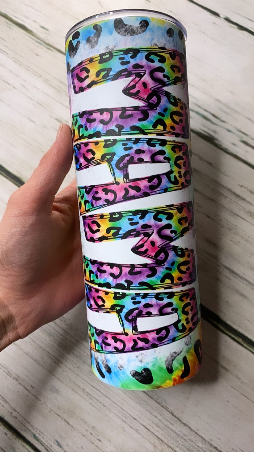 Rainbow Leopard Mama Tumbler