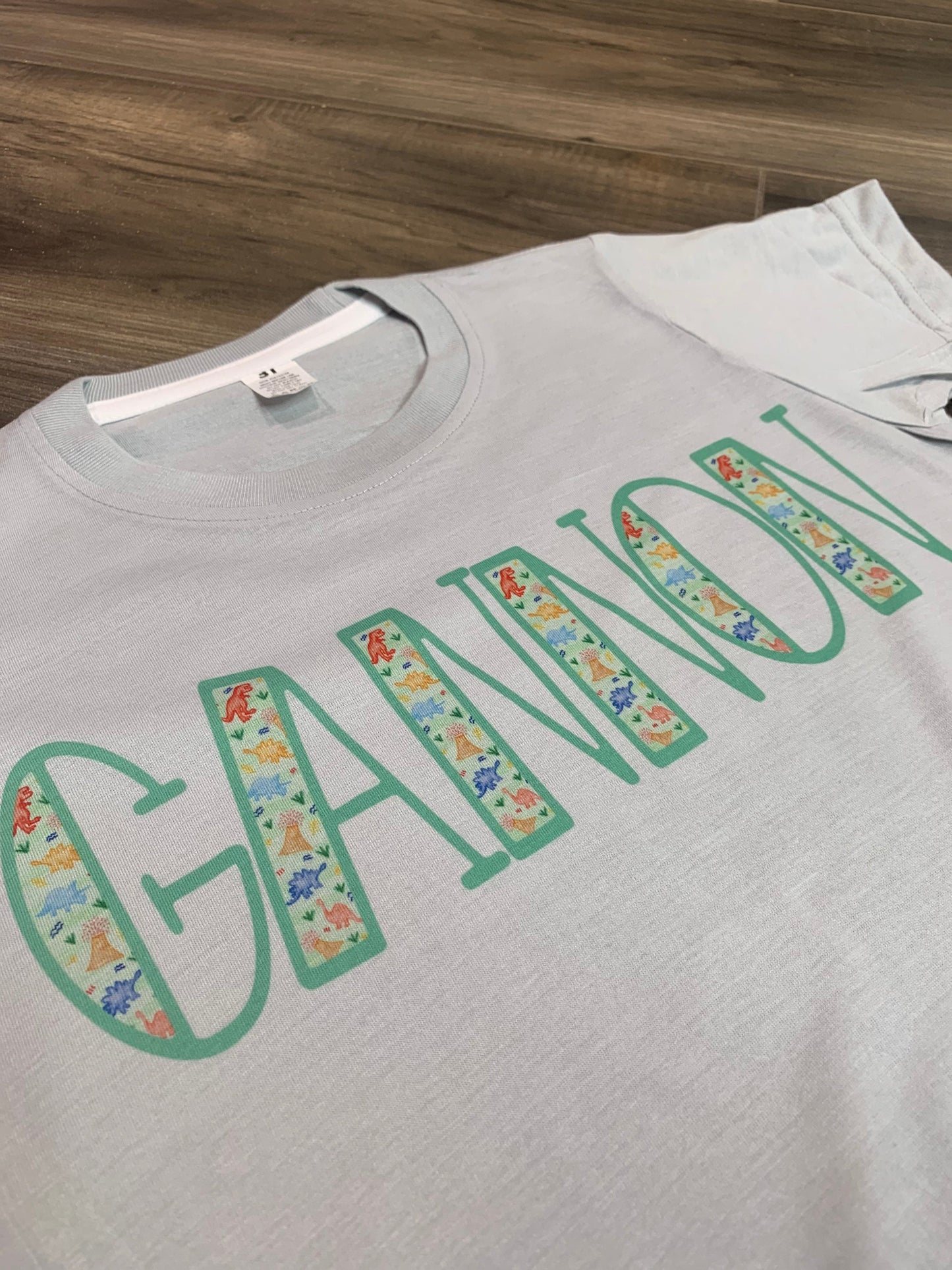 Dinosaur Theme Font Tee