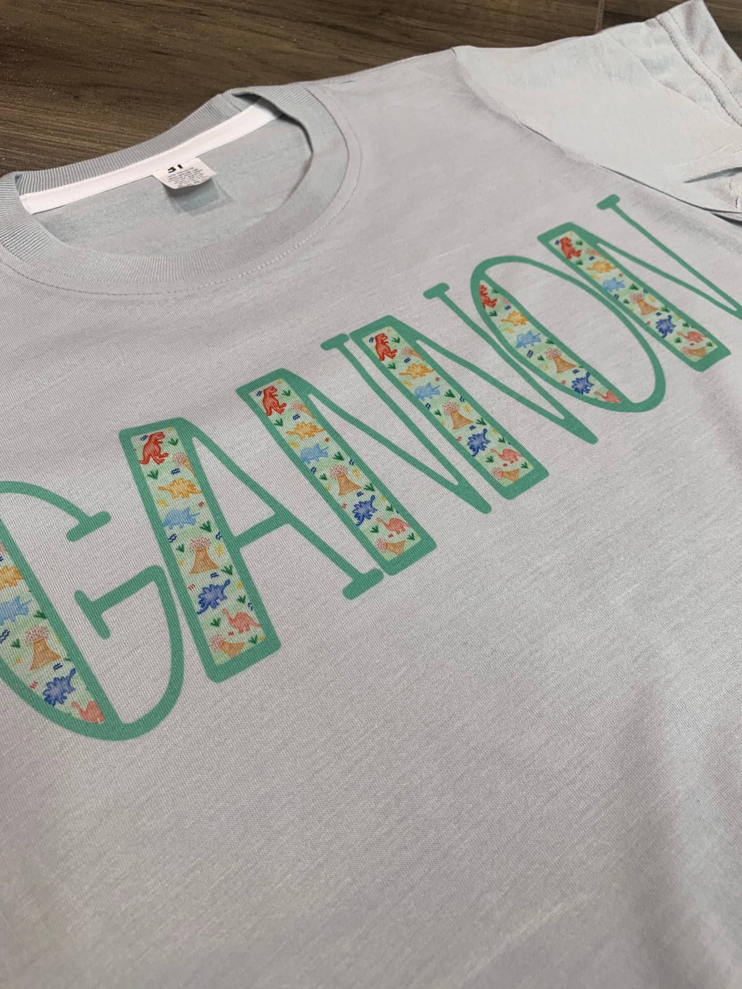 Dinosaur Theme Font Tee