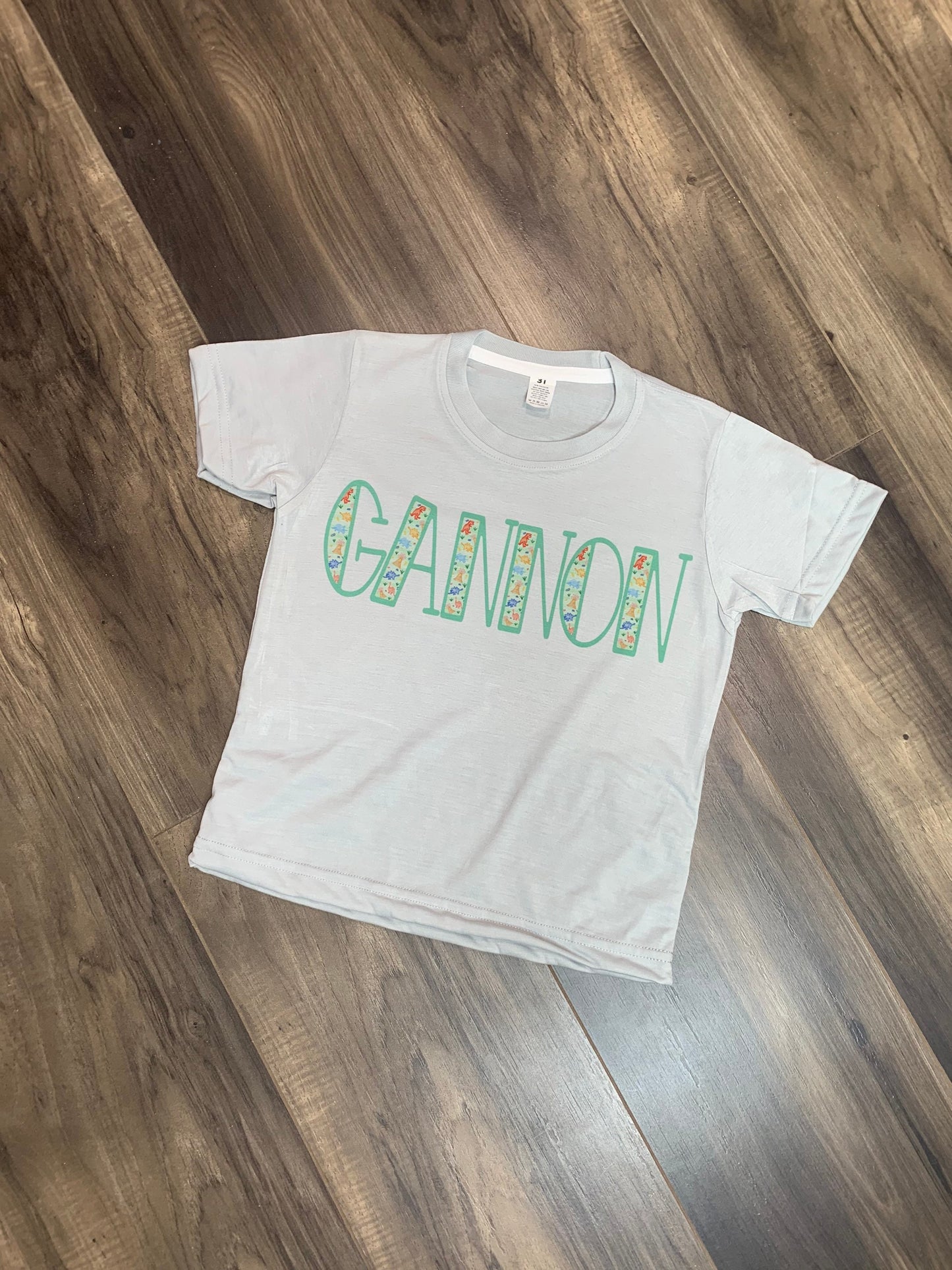 Dinosaur Theme Font Tee