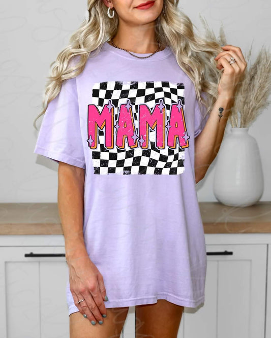 Checkered Flag Mama Tee