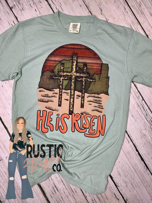 Western He Is Risen Tee