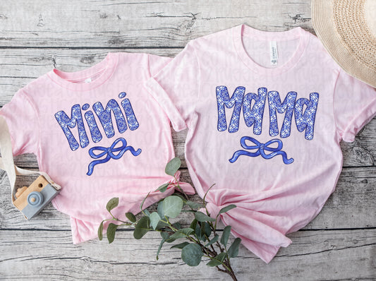 Mama/Mini Bow Tee