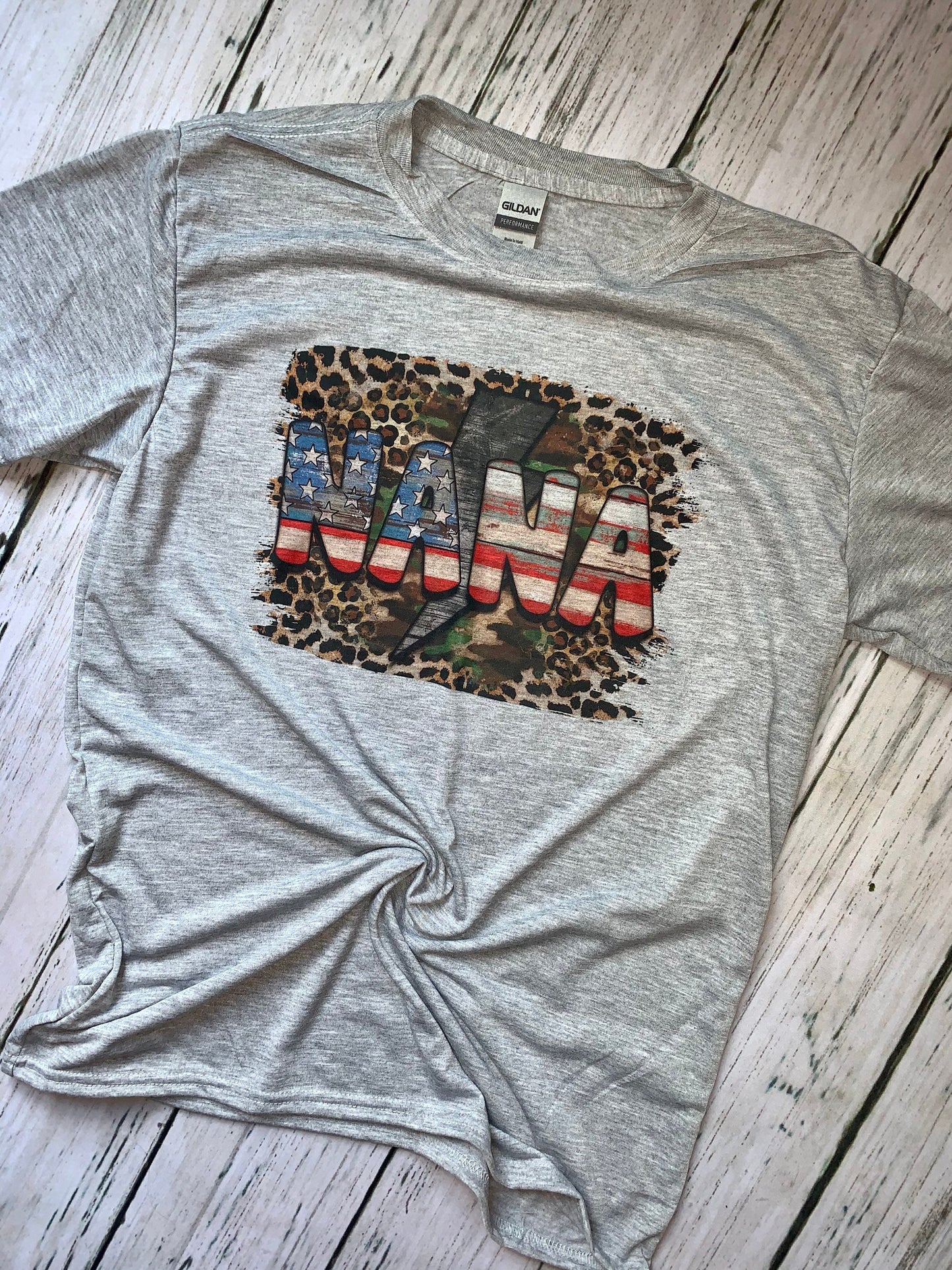 Mama, Mini, Gigi, Nana, Auntie American Flag Tee