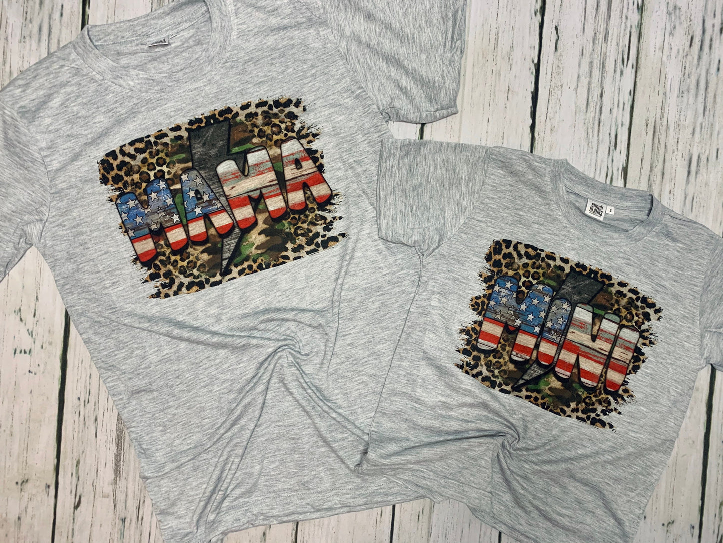 Mama, Mini, Gigi, Nana, Auntie American Flag Tee