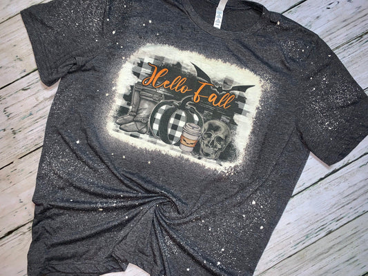 Hello Fall Bleached Tee