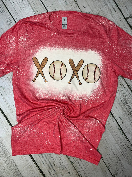XOXO Baseball Bleached Tee