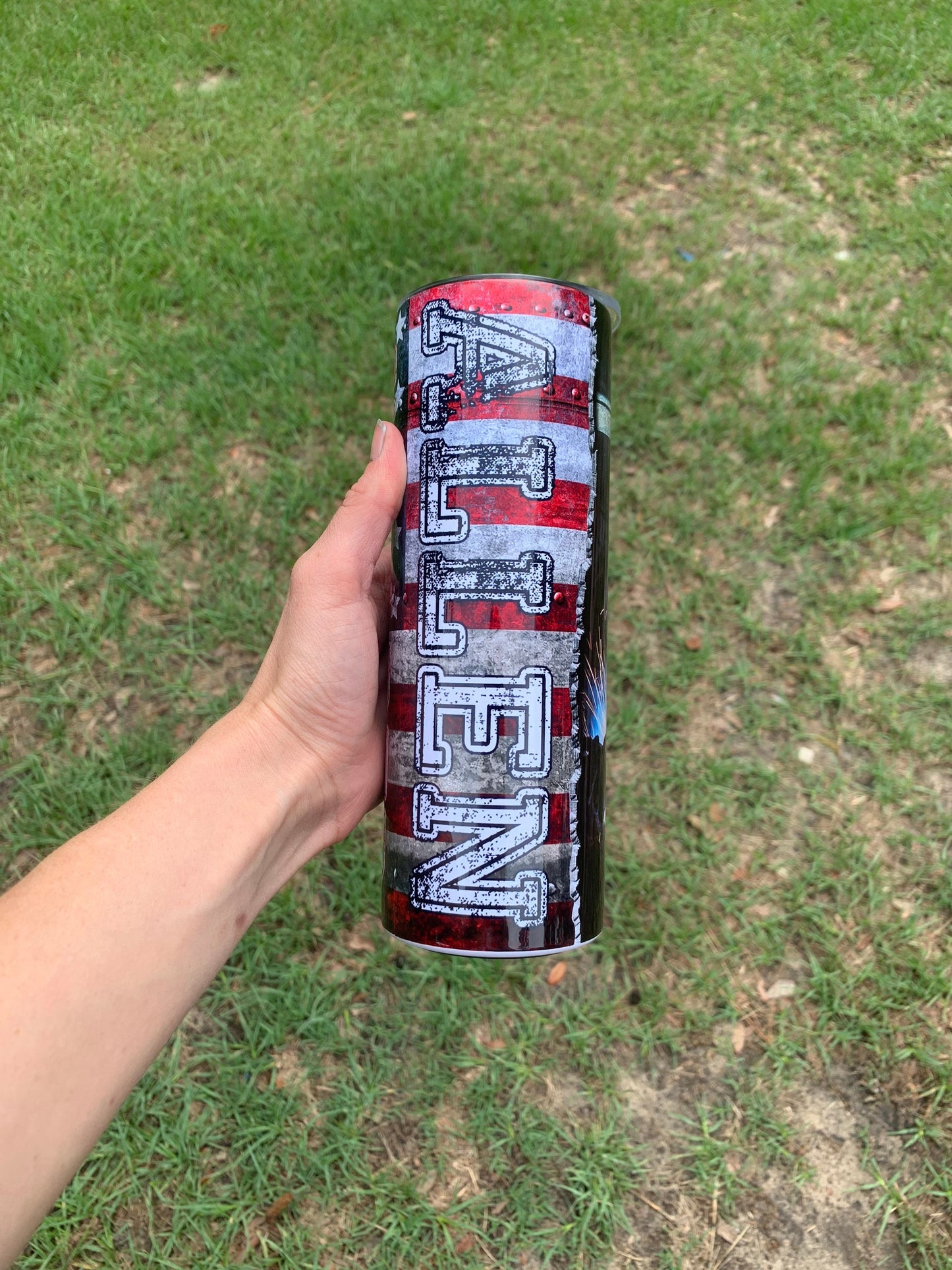 Welders American Flag Tumbler