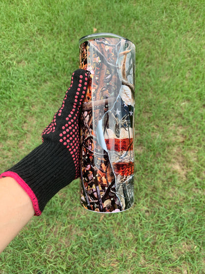 Camo American Flag Hunting Tumbler