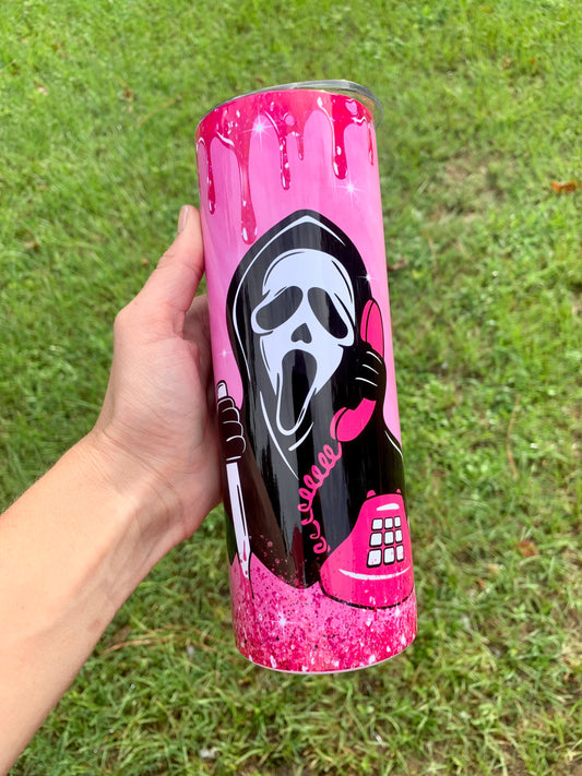 No You Hang Up Scream Movie 20oz Skinny Tumbler