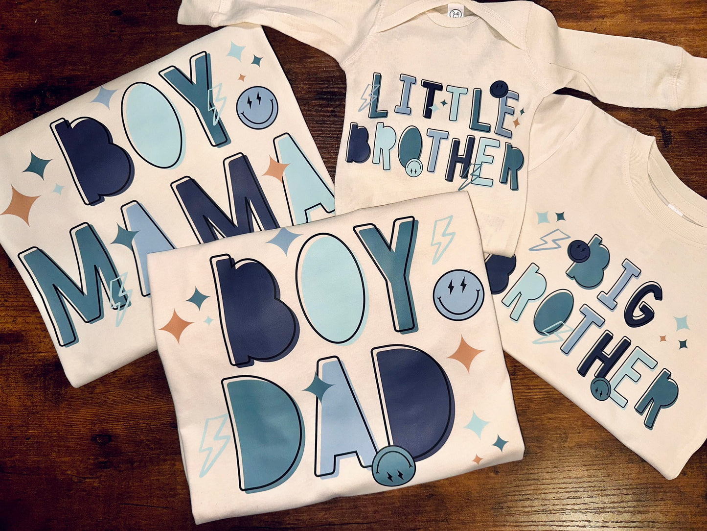 Boy Mama, Big/Little Brother, Boy Dad Tee